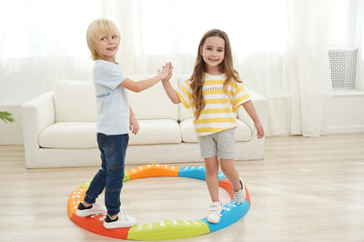 Colored Wavy Circle Balance Beams Stepping Stones for Kids, 8 Pc. Set