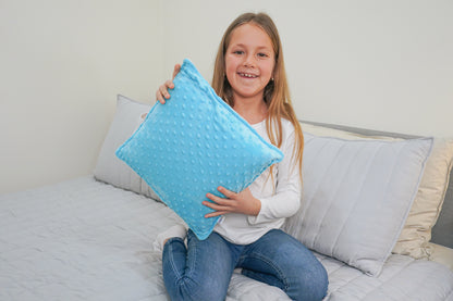 Sensory Vibrating Pillow – Pressure-Activated Calming Support for Kids & Adults, 12” Plush with Textured Bumps, 3 Vibration Modes, Music & Voice Recording (Blue)