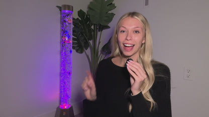 Special Supplies Aquarium Sensory Bubble Tube Lamp - 4ft Color-Changing LED with Remote, 5 Fishes, Nightlight Effect & Bluetooth Speaker