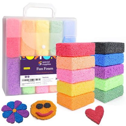 FUN FOAM Modeling Foam Beads Play Kit (10 Blocks)
