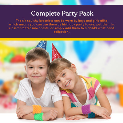 Special Supplies Sensory Spiky Band Bracelets for Kids, 6 Pack, Flexible and Stretchy Wearable Sensory Toys, Tactile Silicone Squiggly Touch, Bright and Colorful Wristbands