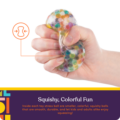 Special Supplies Squish Water Beads Stress Ball (12-Pack) Squeeze, Color Sensory Toy - Relieve Tension, Stress - Home, Travel and Office Use - Fun for Kids and Adults (Squishy)