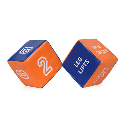 Fitness Dice Plush Pair of 2 (5"x5")