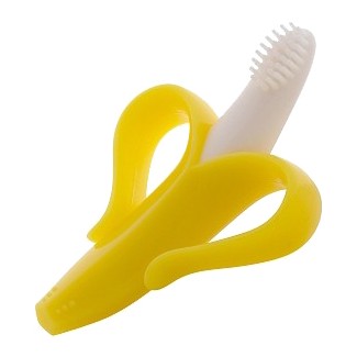 BABY BANANA Brush Training Toothbrush Teether Yellow