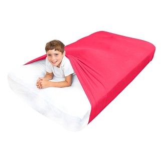 Sensory Bed Sheet for Kids Compression Alternative to Weighted Blankets - Red