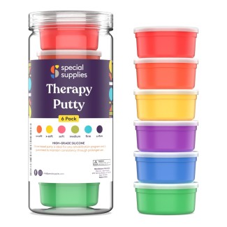 Therapy Putty - Resistive Hand Exercise Kit Set Of 6 Strengths 3oz Each
