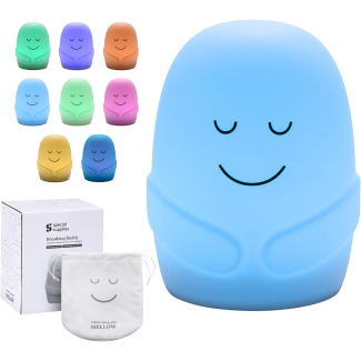 Breathing Buddy Meditation Toy with Relaxing Illumination, Guided Breathing Exercises, Nightlight Mode, and Elegant Gift Case Included