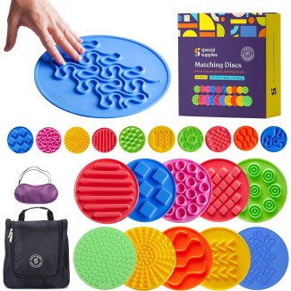 Sensory Discs Matching Game - 20 Pack - Eye Mask Included
