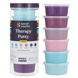 Therapy Putty for Kids and Adults - Resistive Hand Exercise Stress Relief Therapy Putty Kit, Set of 6 Strengths, 3 Ounces of Each Putty - Unicorn Colors