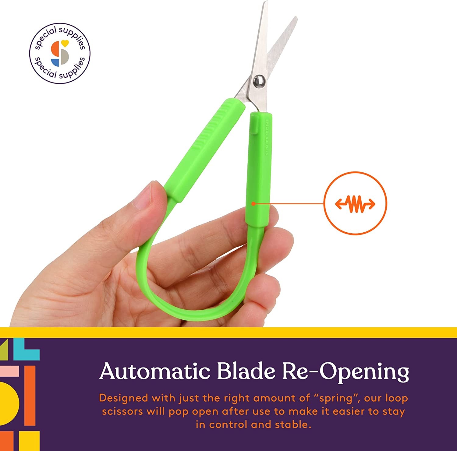 Wholesale Factory Utility Knife Loop Scissors 5.5 Self Opening Adaptive  Scissors Small Easy Open Squeeze Handles For Kids Adults Schools From  Sunflowerxiangyang, $0.74