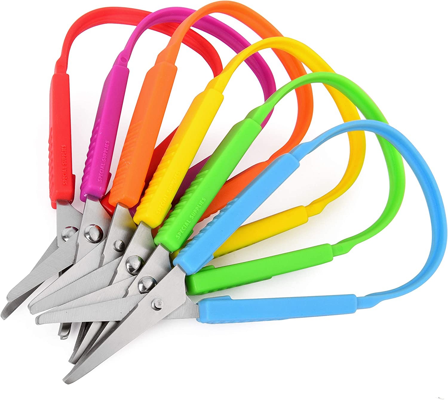  Special Supplies Loop Scissors for Teens And Adults 8 Inches  (3-Pack) Colorful Looped, Adaptive Design, Right and Lefty Support, Small,  Easy-Open Squeeze Handles, Supports Elderly and Special Needs : Arts, Crafts