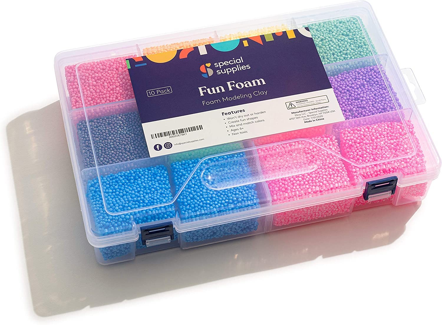 Special Supplies Fun Foam Modeling Foam Beads Play Kit, 5 Blocks  Children's