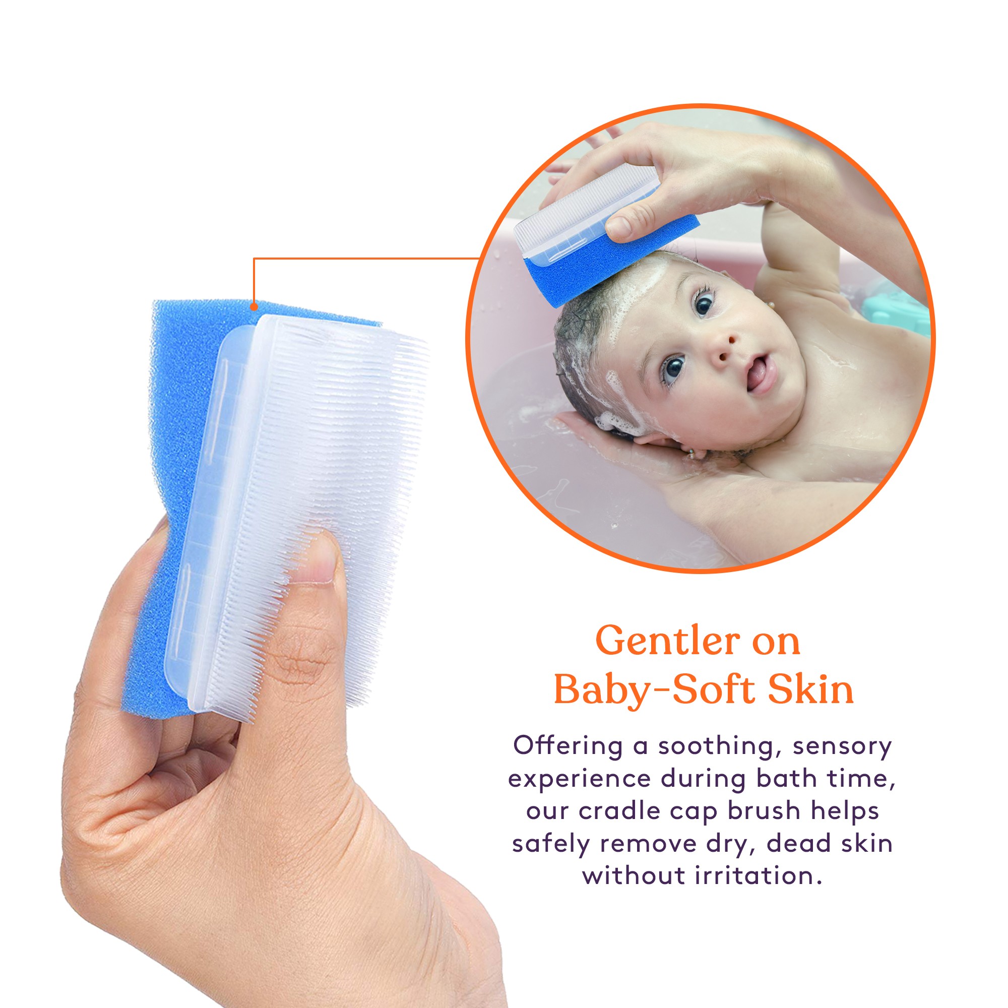 Sponge Shower Brush Soft Body Scrubber For Baby And Adults Dead