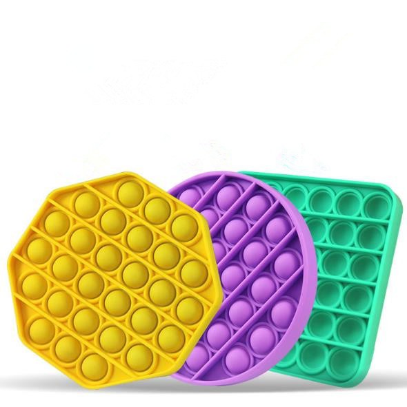 Novo Pop Fidget Toy Sensory Silicone Push Bubble Papelaria Saco De
